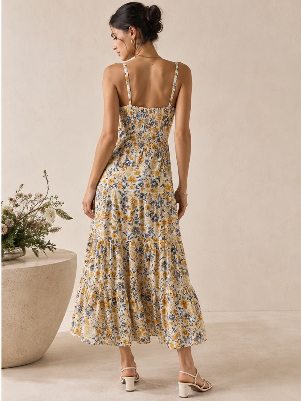 Joie Yellow Floral Maxi Dress - Picture 2 of 8